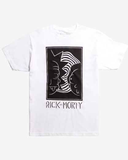 rick and morty black and white